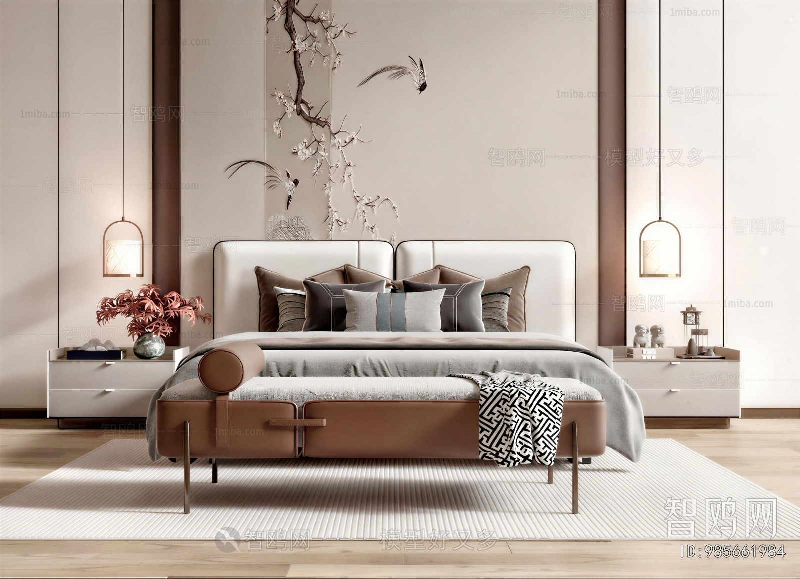 New Chinese Style Double Bed