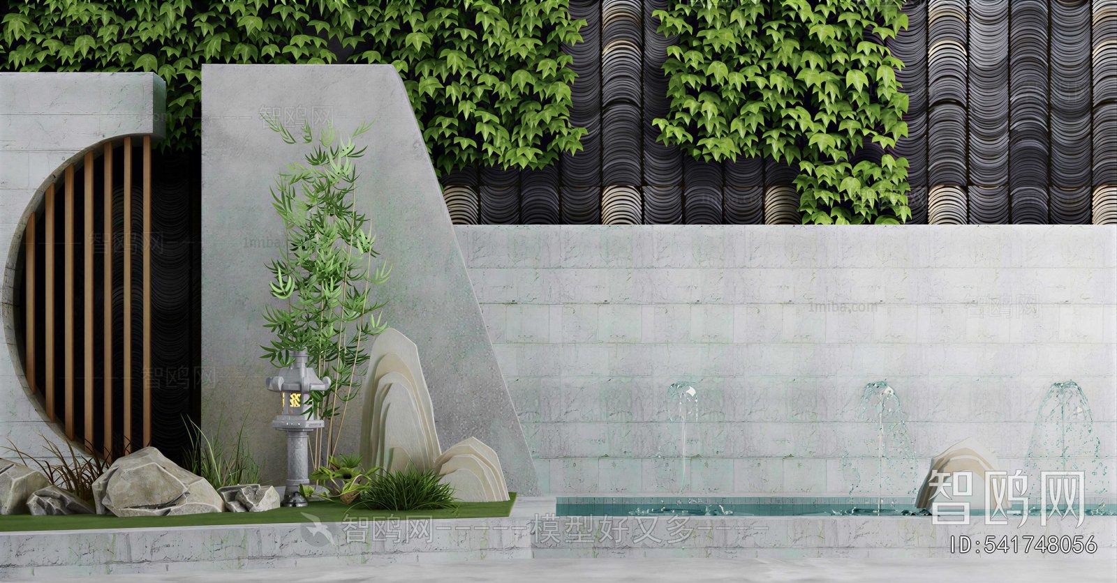 New Chinese Style Rockery Waterscape