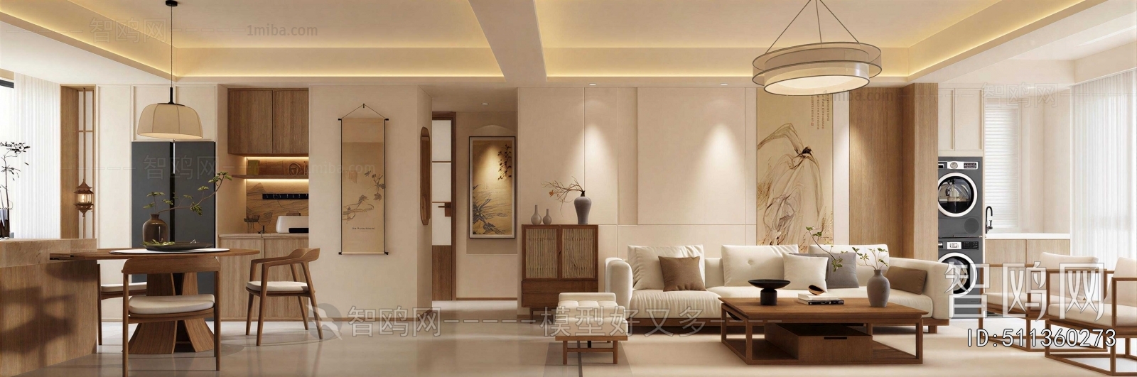 New Chinese Style A Living Room