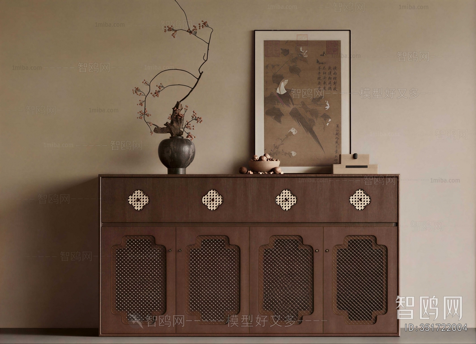 New Chinese Style Side Cabinet
