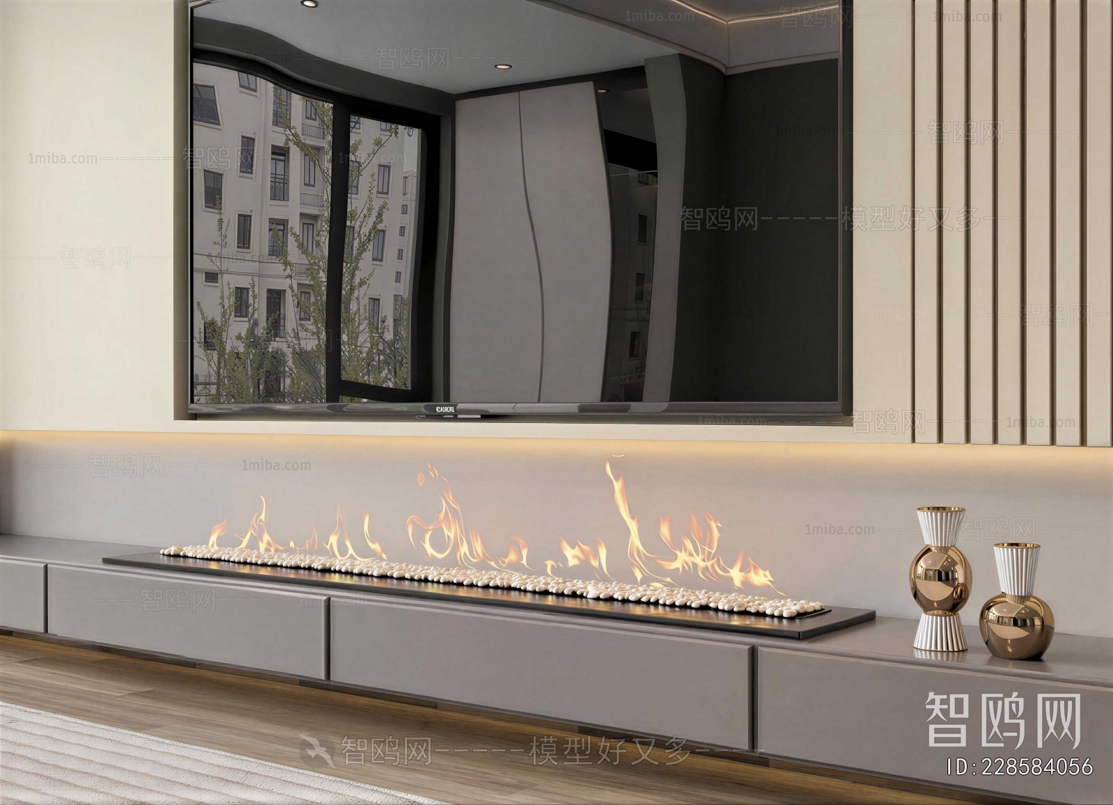 Modern Electronic Fireplace