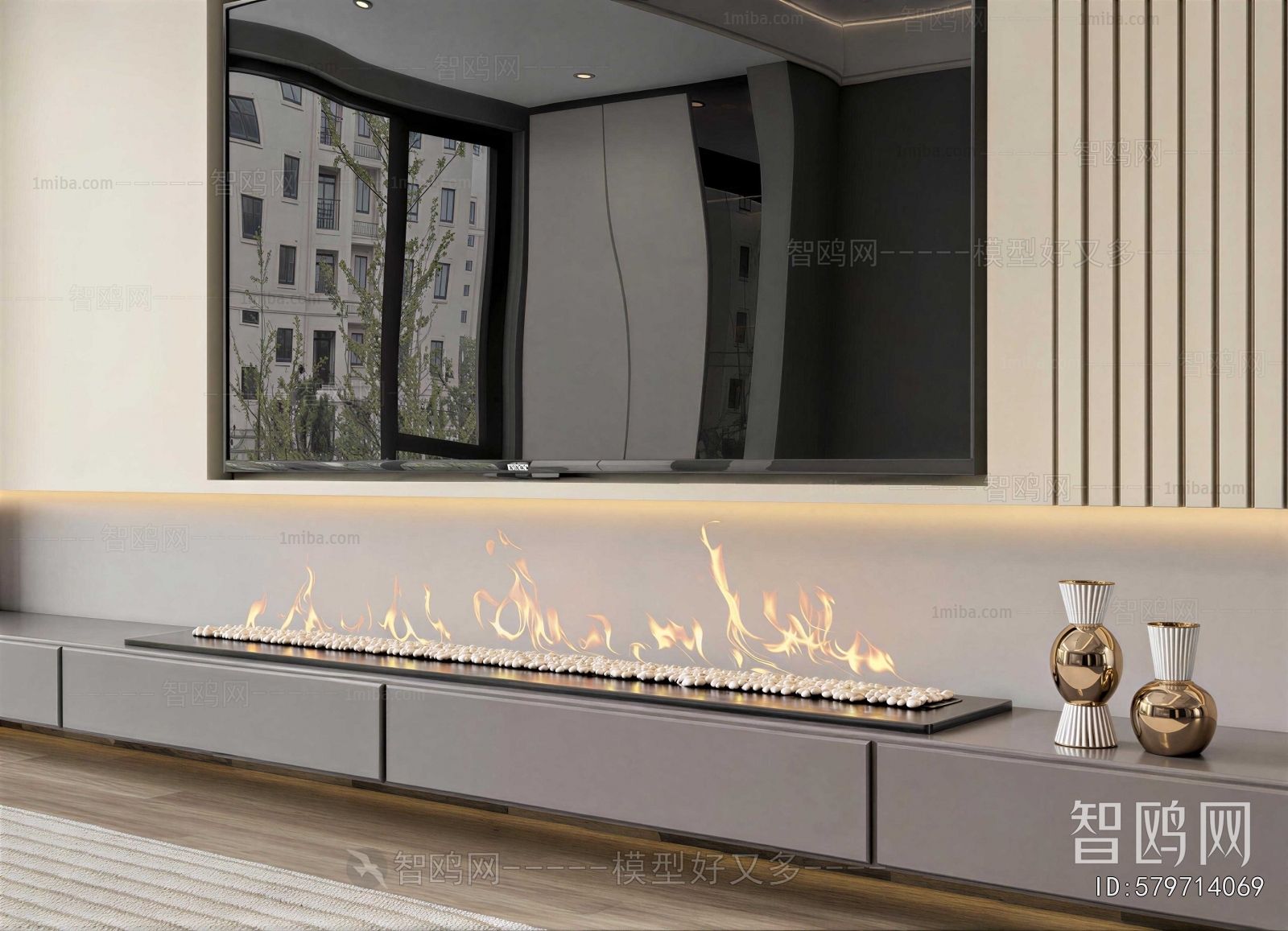 Modern Electronic Fireplace