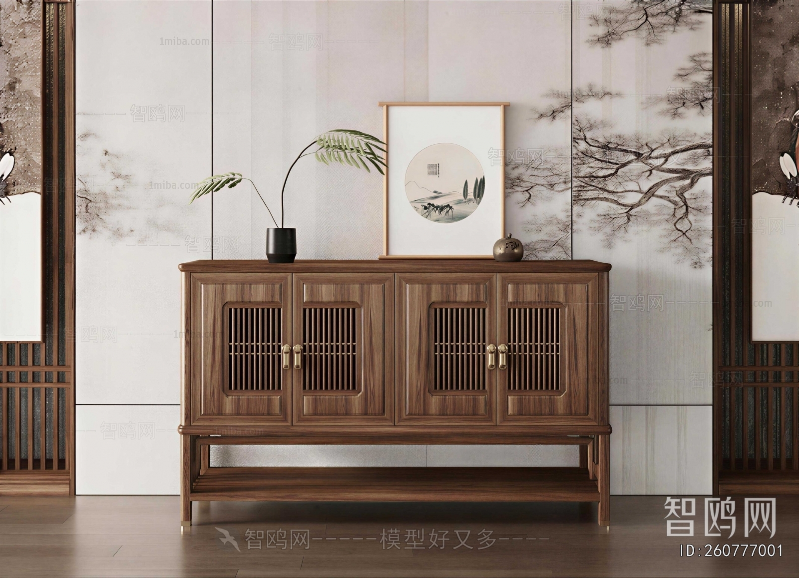 New Chinese Style Entrance Cabinet