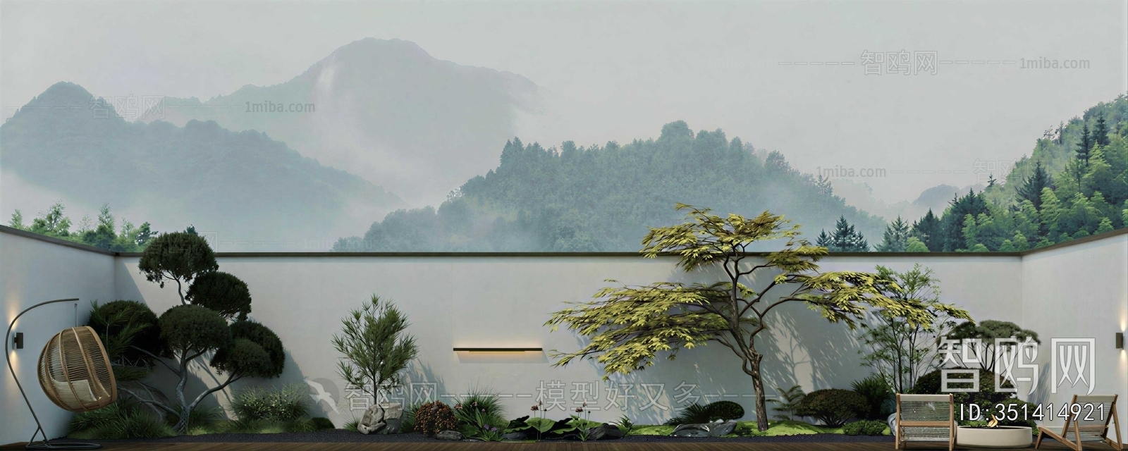 New Chinese Style Plant Landscaping