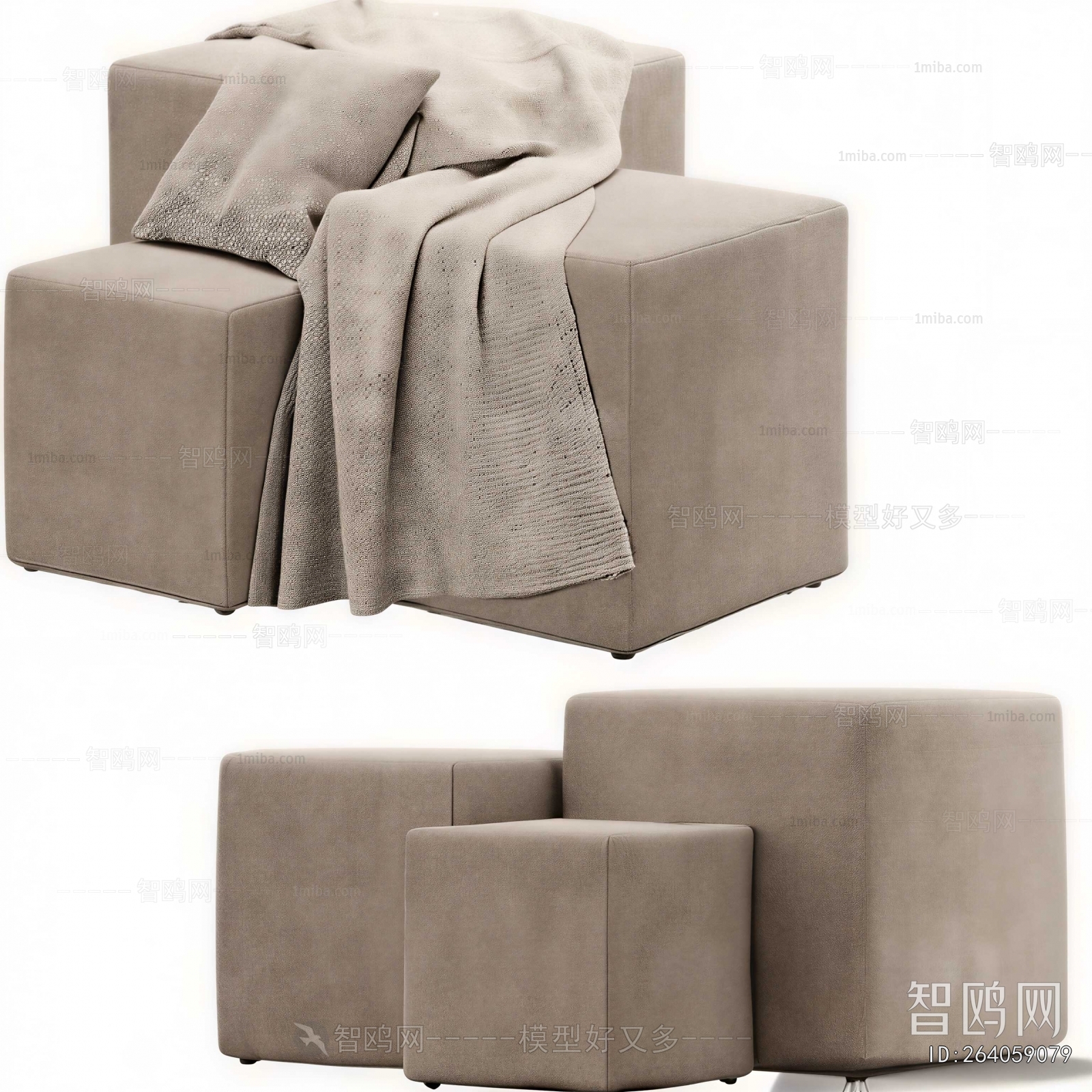 Wabi-sabi Style Single Sofa