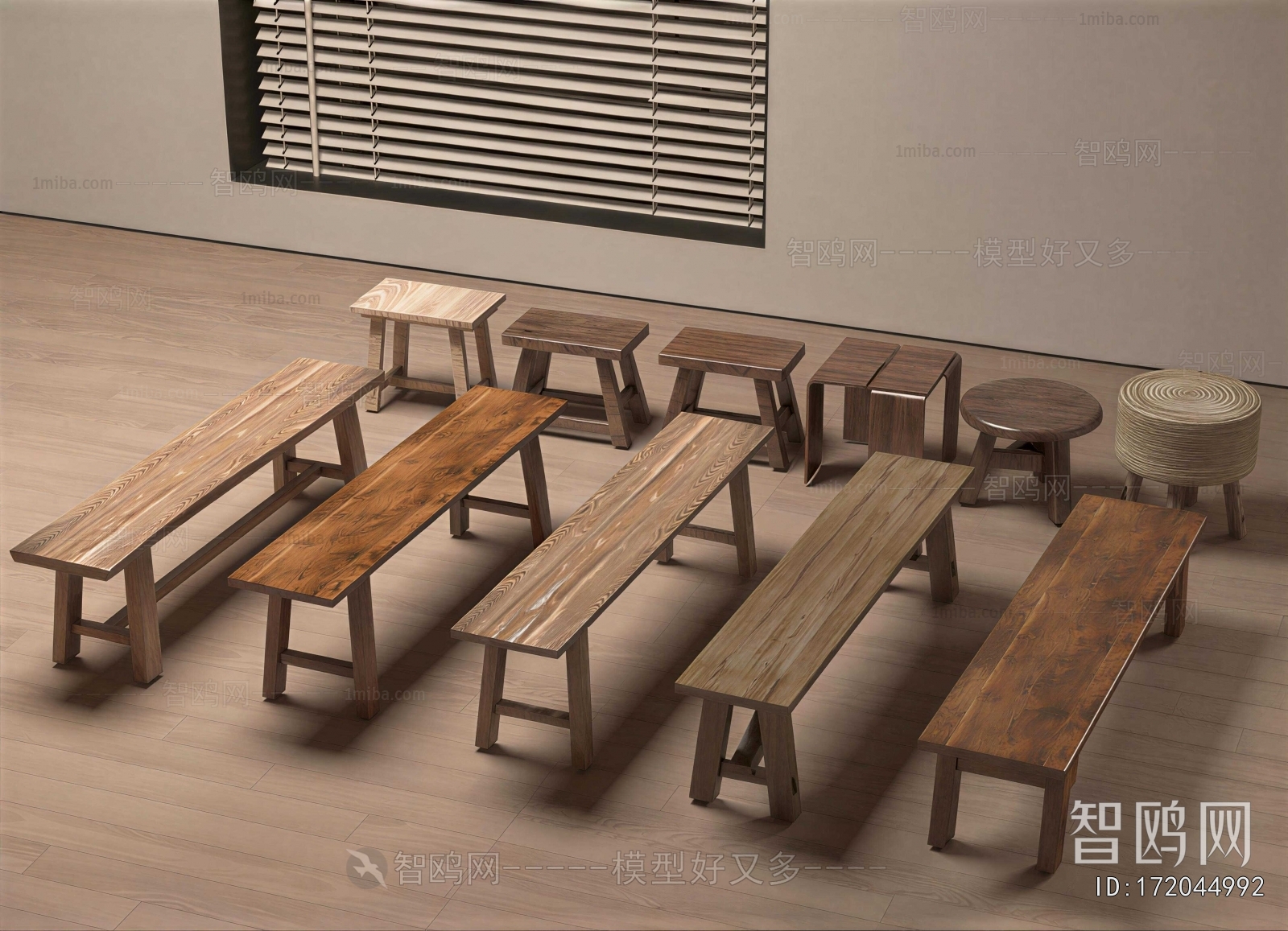 Wabi-sabi Style Bench