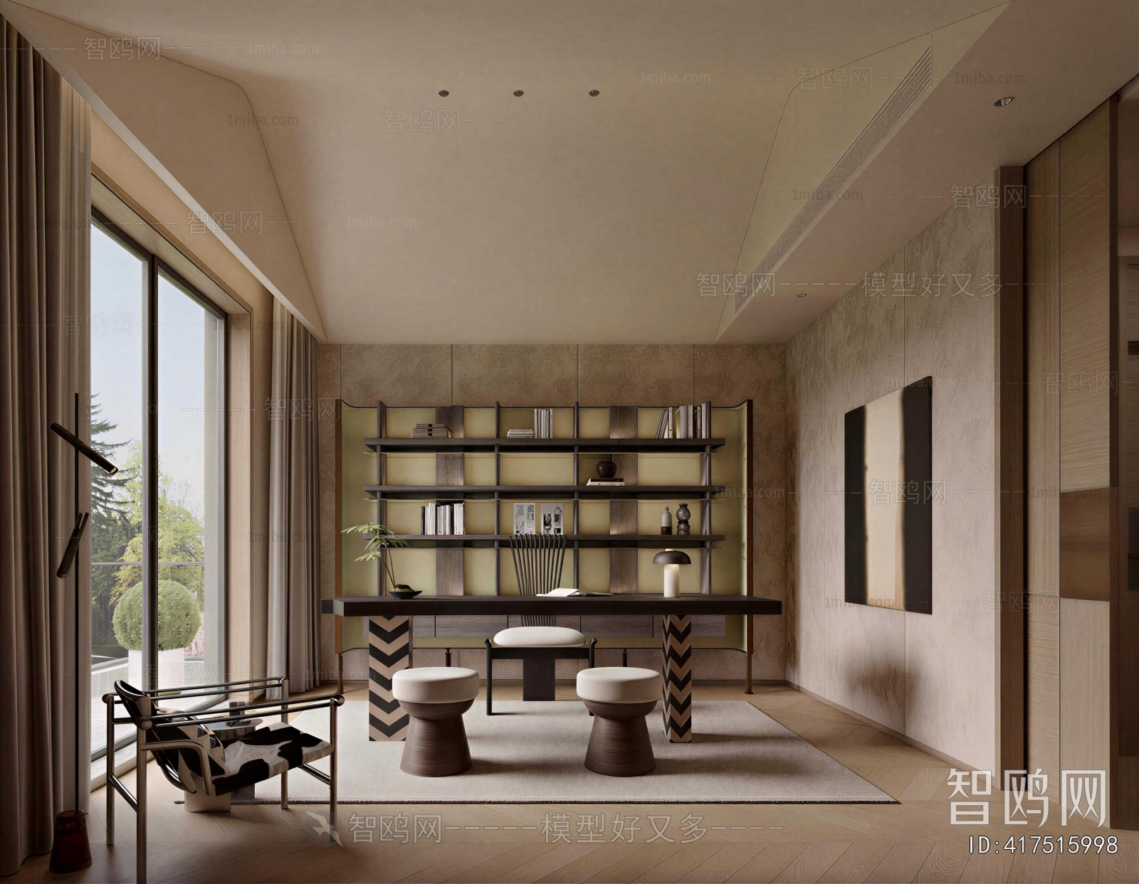 Wabi-sabi Style Study Space
