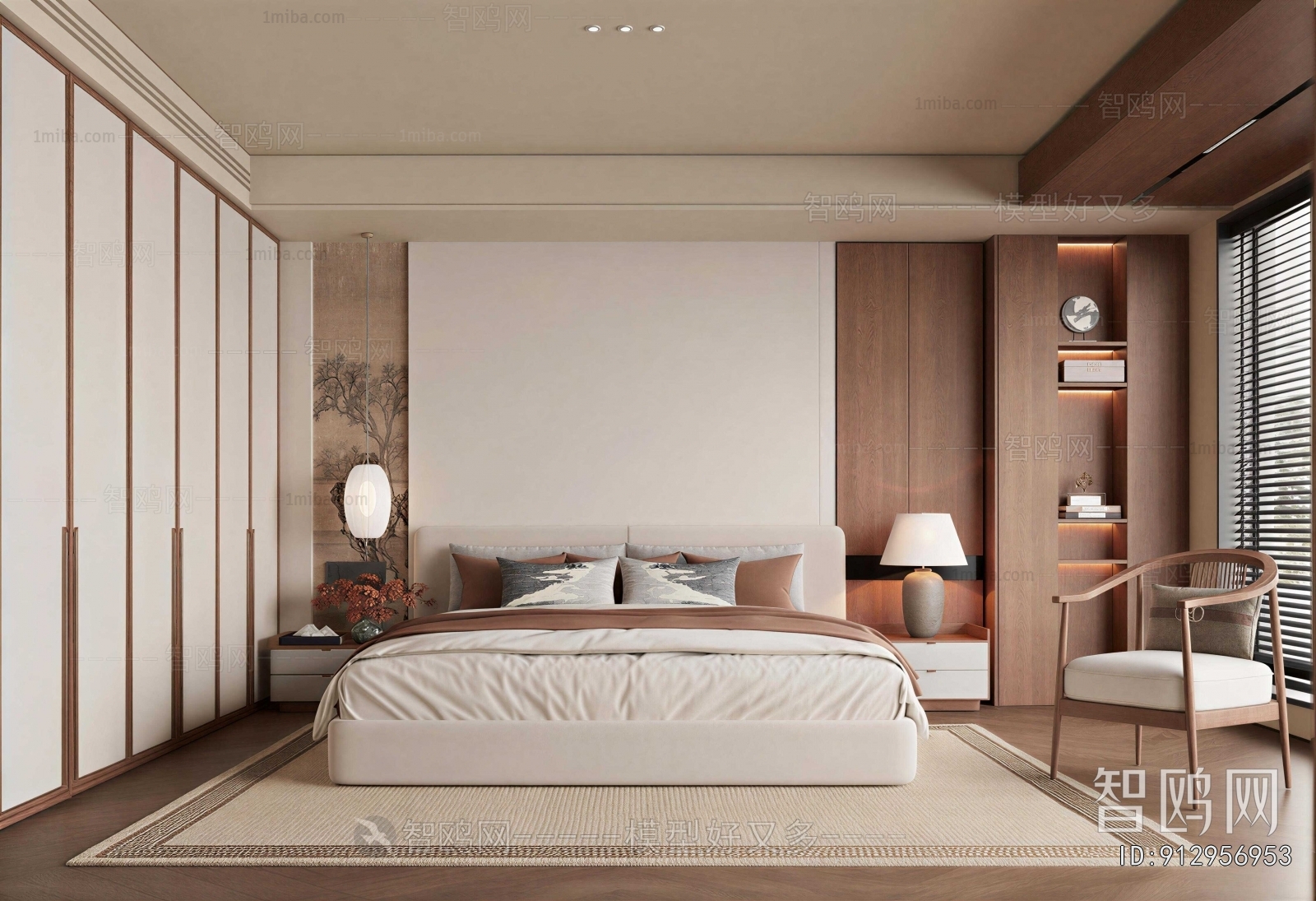 New Chinese Style Bedroom