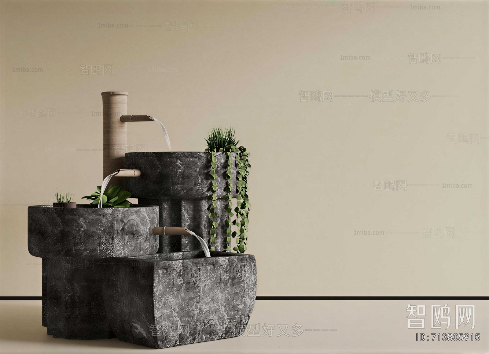 New Chinese Style Rockery Waterscape