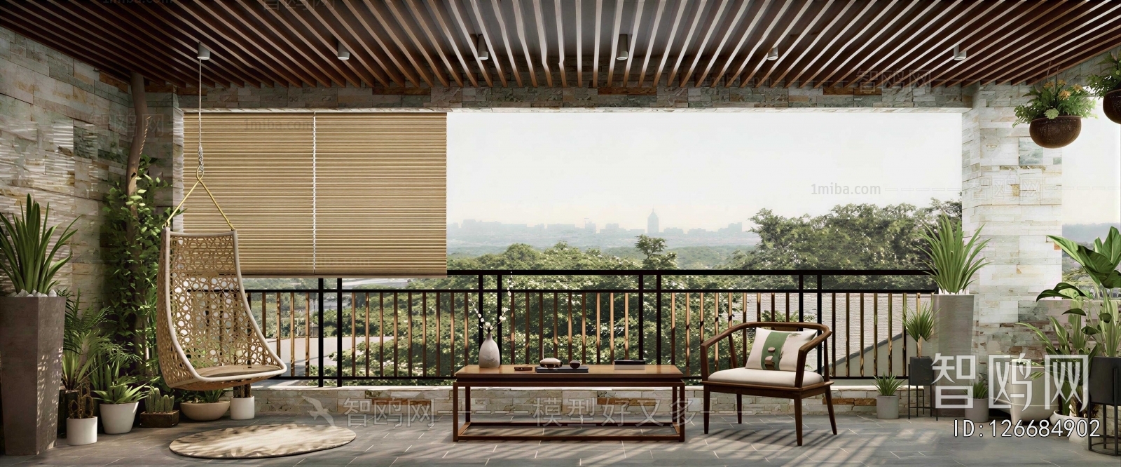 New Chinese Style Balcony