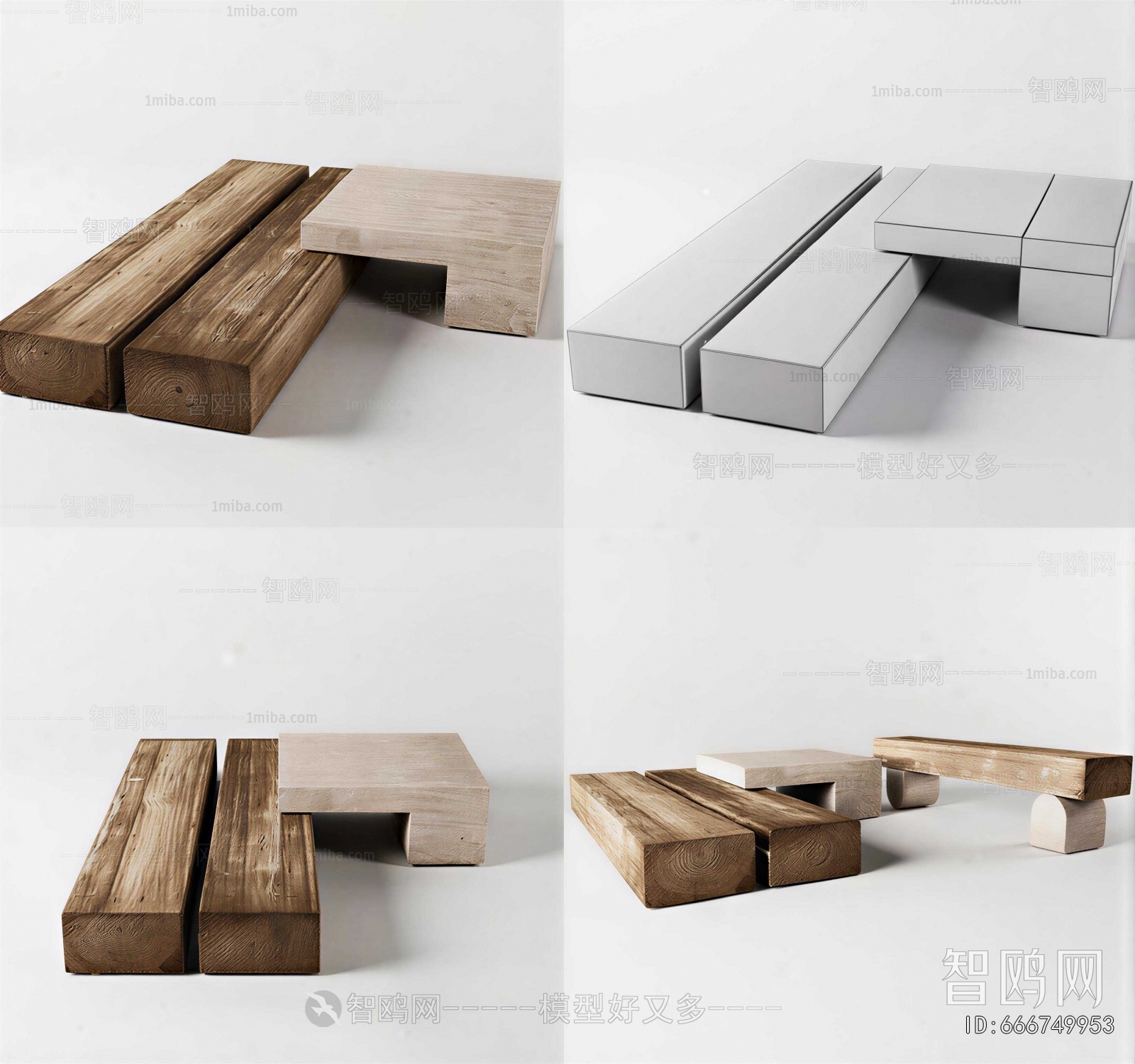 Wabi-sabi Style Coffee Table