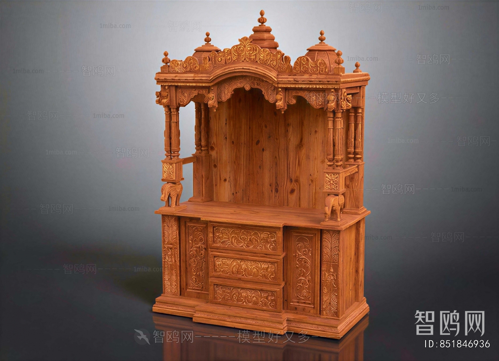 Chinese Style Buddhist Niche