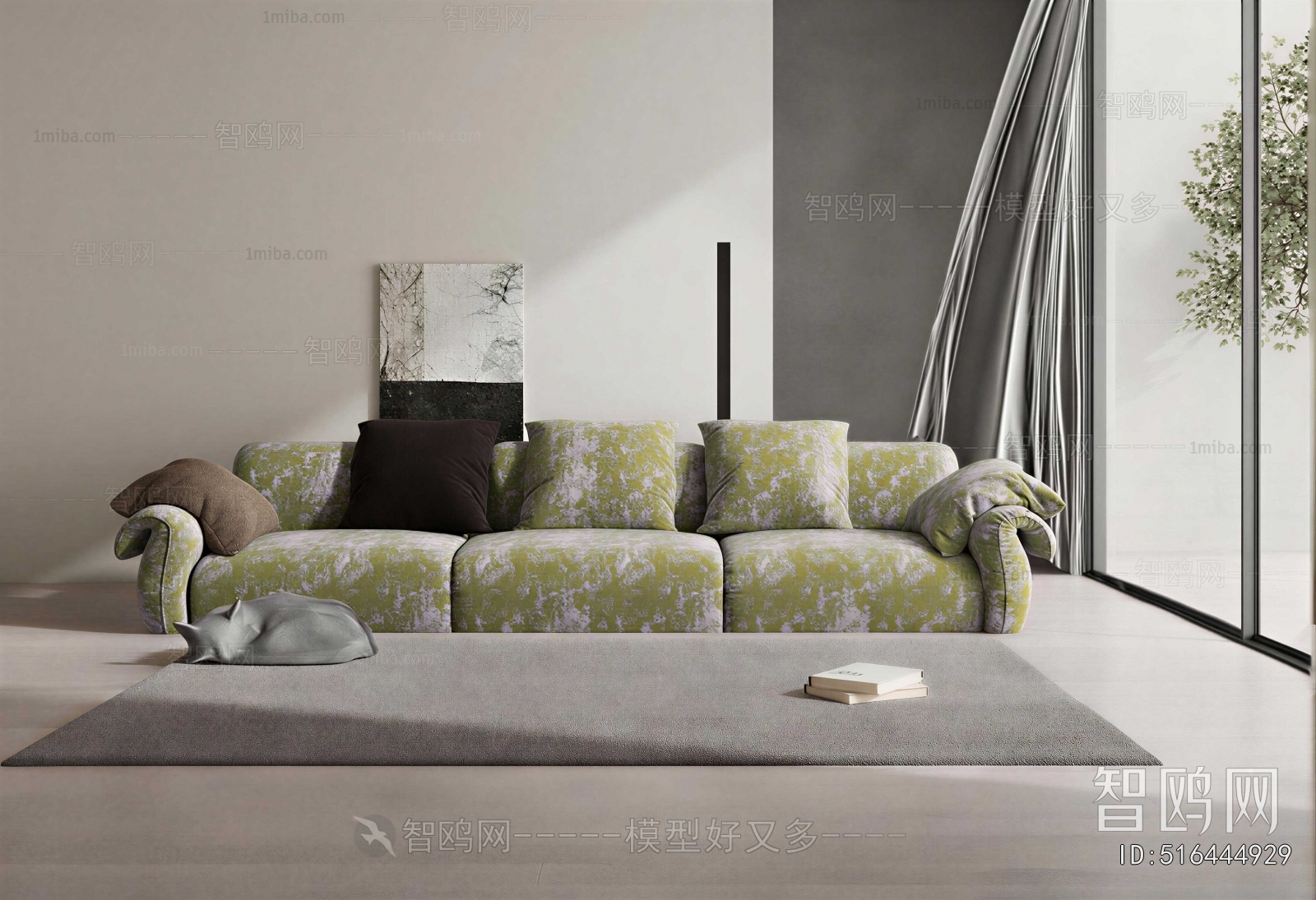 Modern Three-seat Sofa