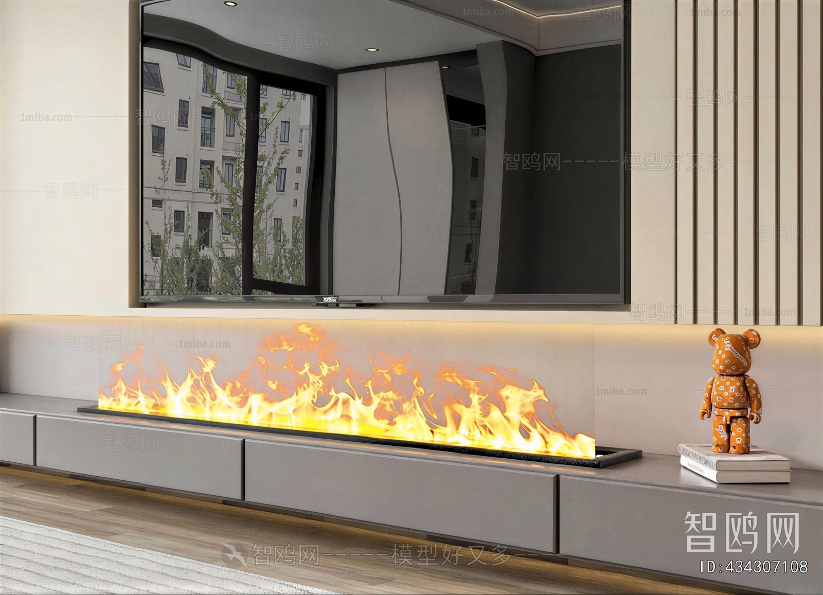 Modern Electronic Fireplace