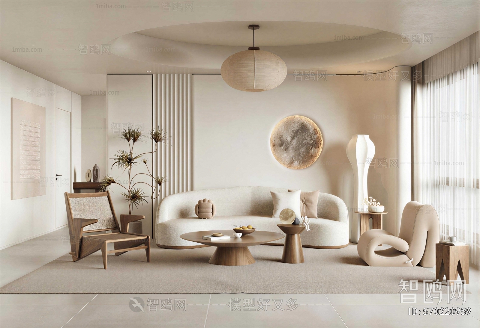 Wabi-sabi Style A Living Room