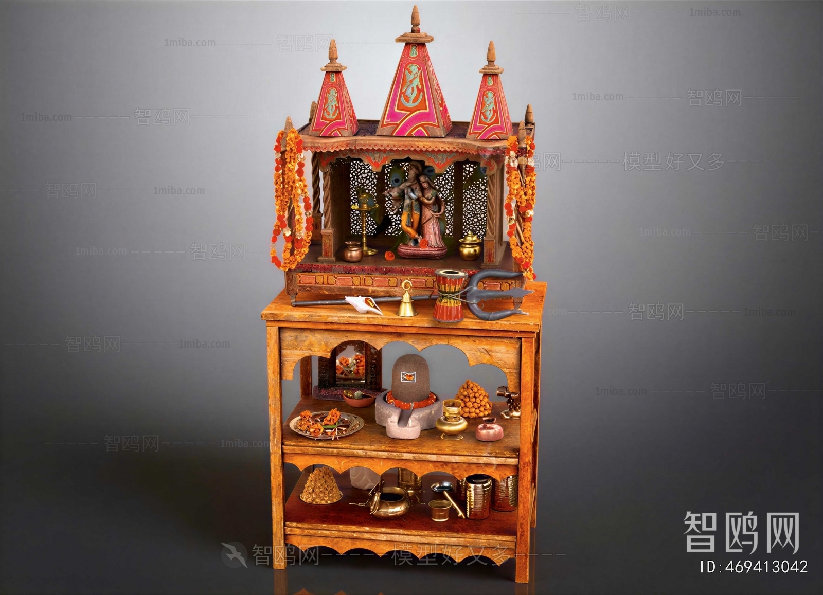 Chinese Style Buddhist Niche
