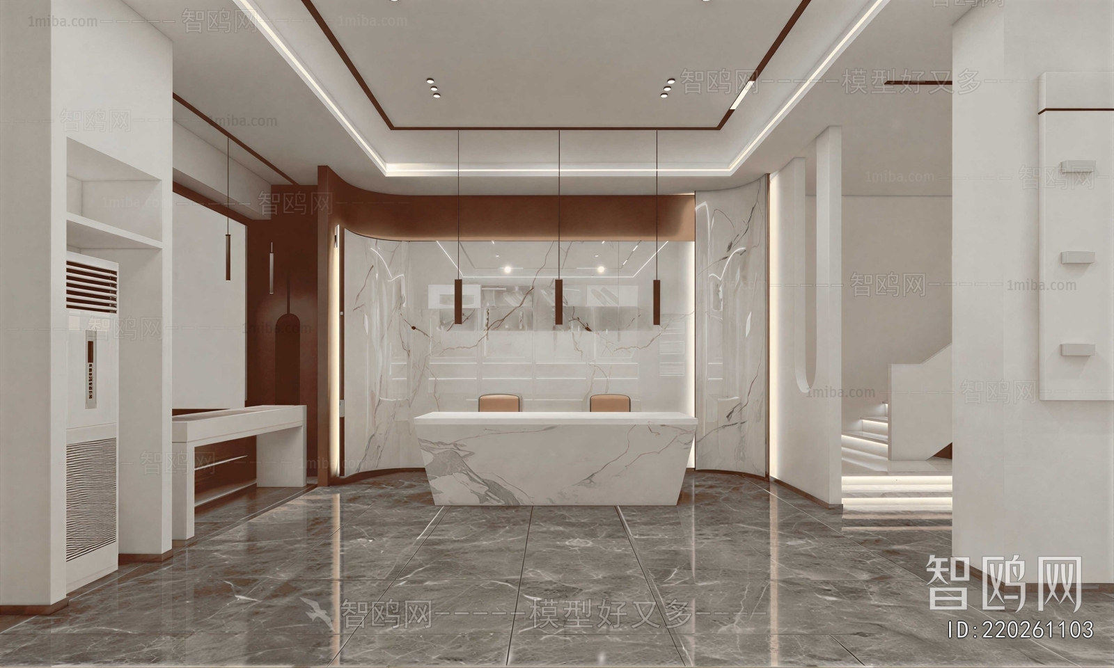 Modern Office Reception Desk