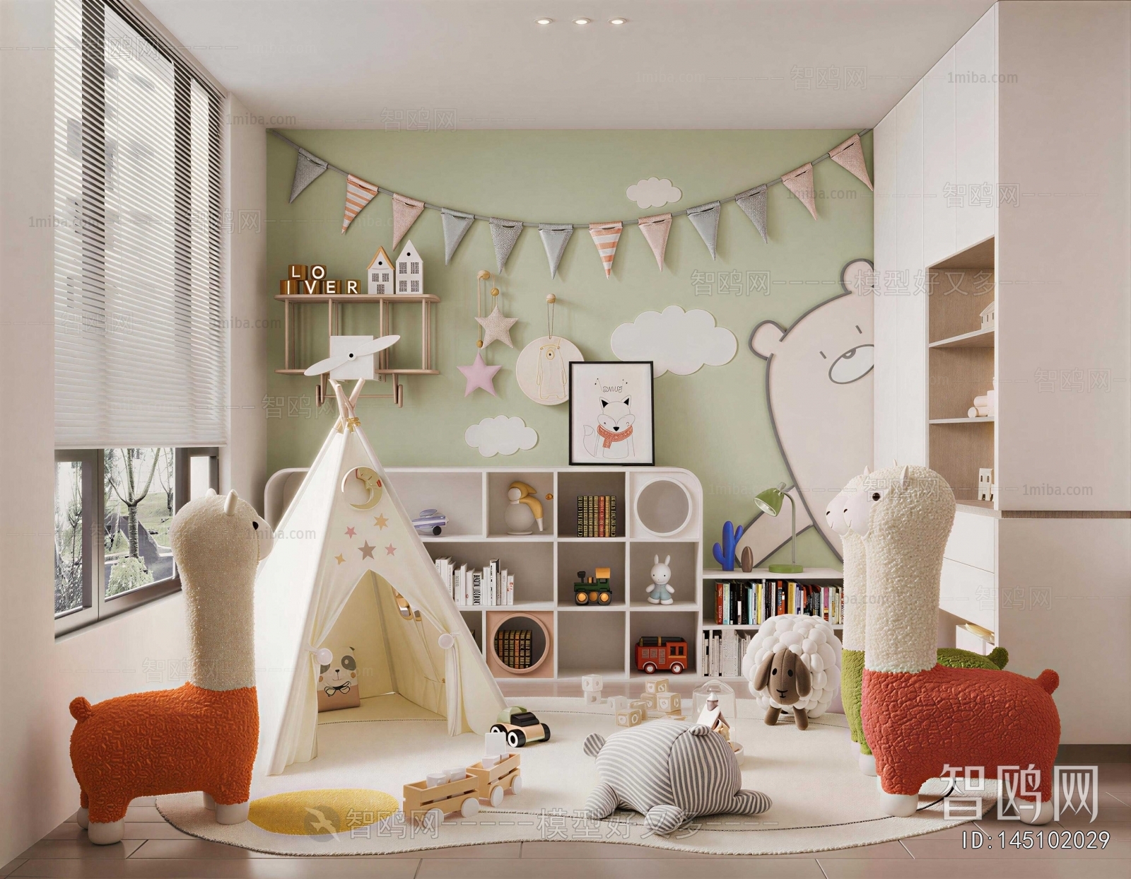 Modern Children's Room Activity Room