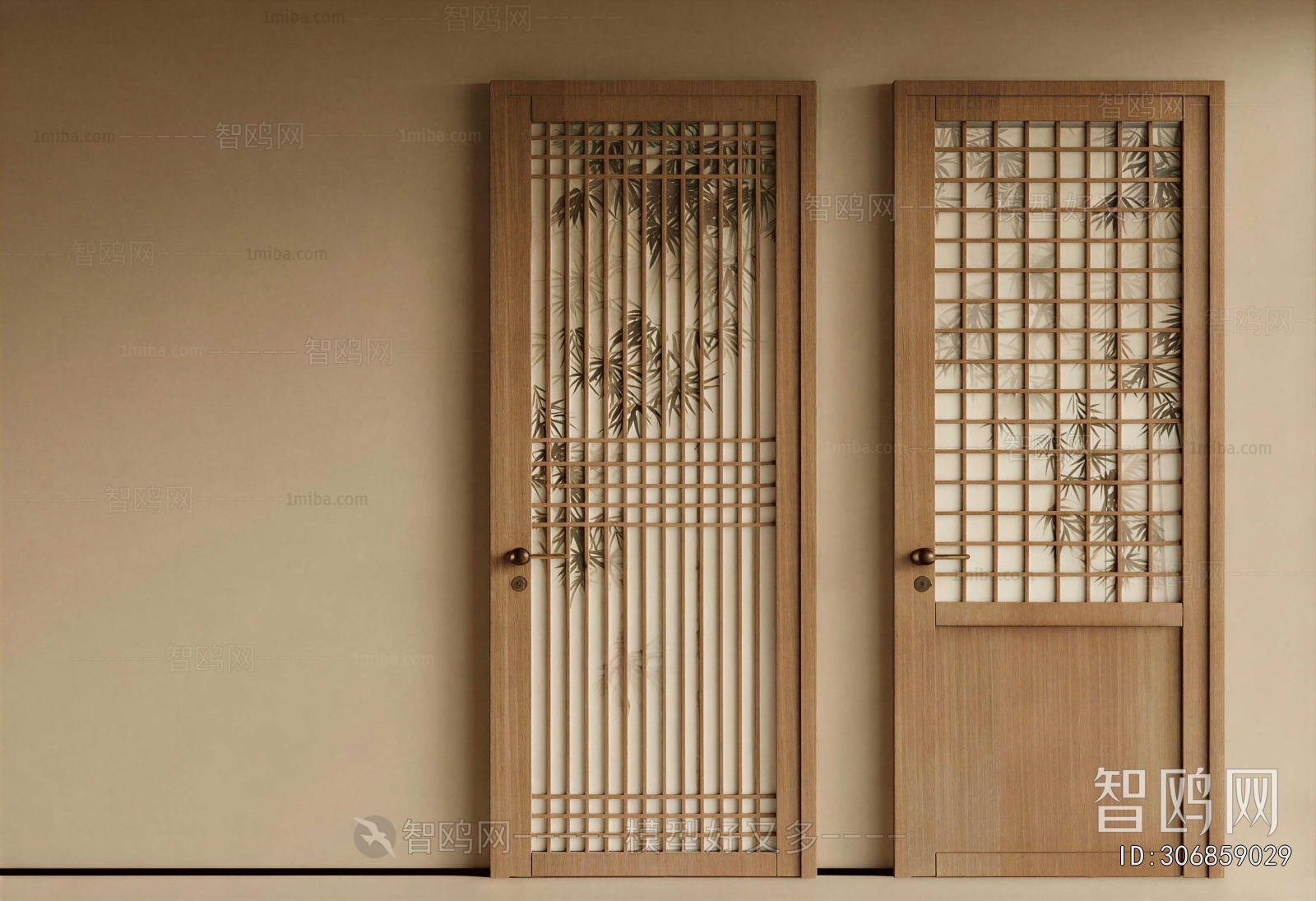 New Chinese Style Single Door
