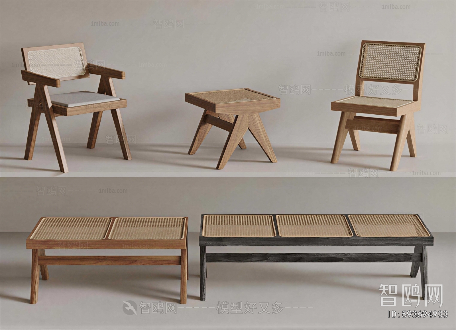 Wabi-sabi Style Bench