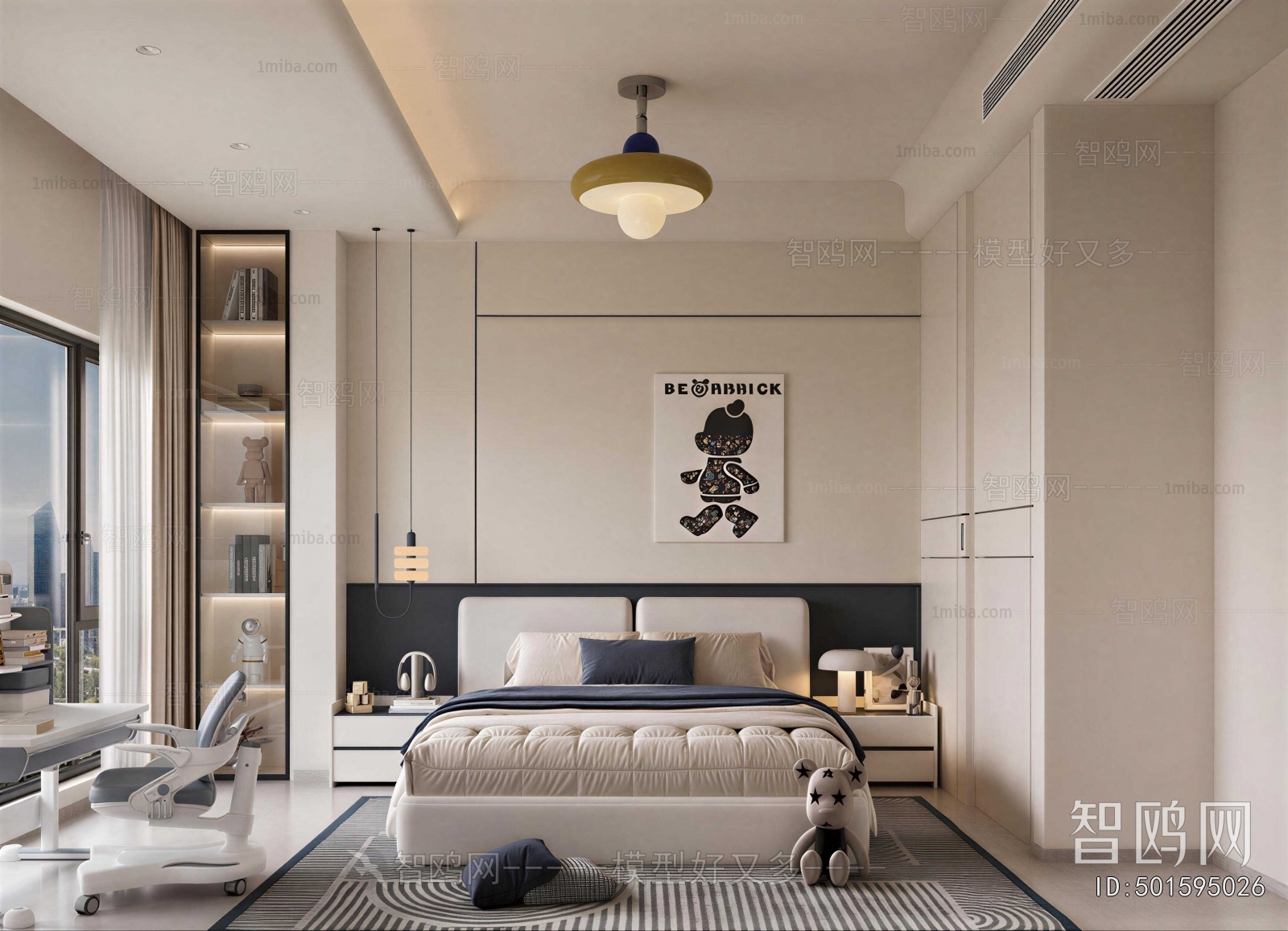 Modern Boy's Room And Son's Room