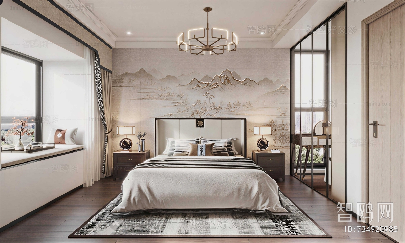 New Chinese Style Bedroom