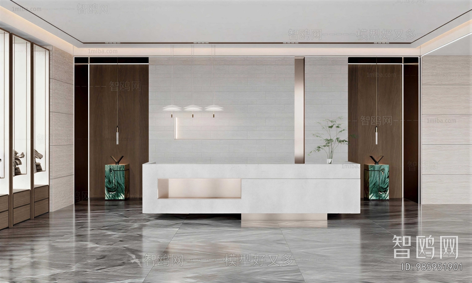 Modern Office Reception Desk