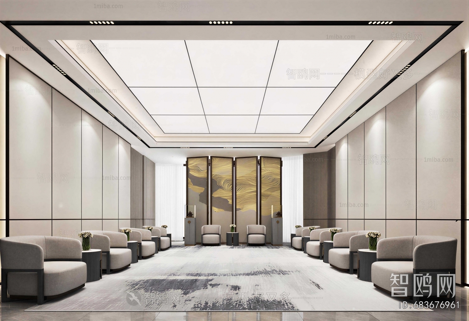 New Chinese Style Reception Room