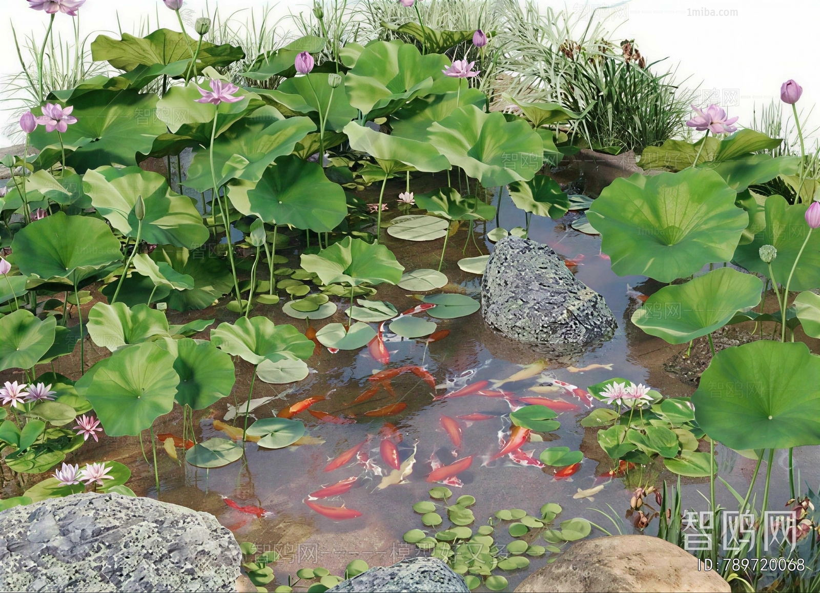 Chinese Style Rockery Waterscape