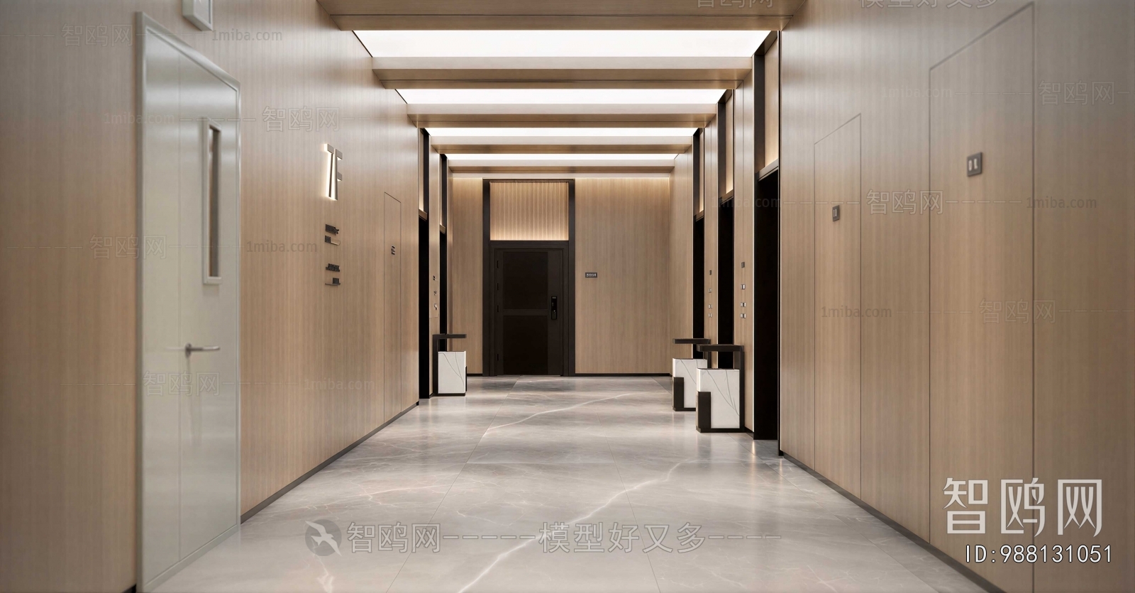 Modern Office Elevator Hall