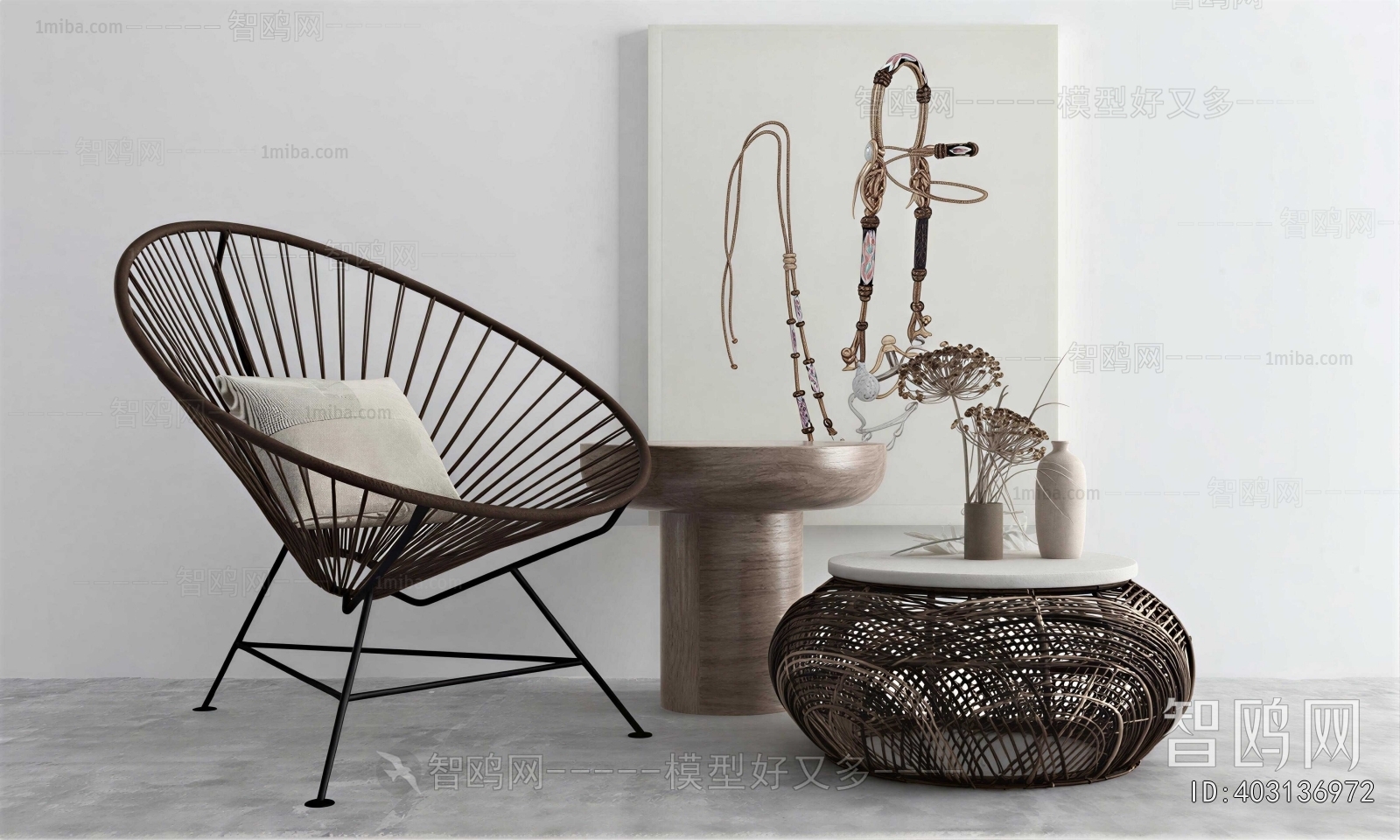 Wabi-sabi Style Lounge Chair