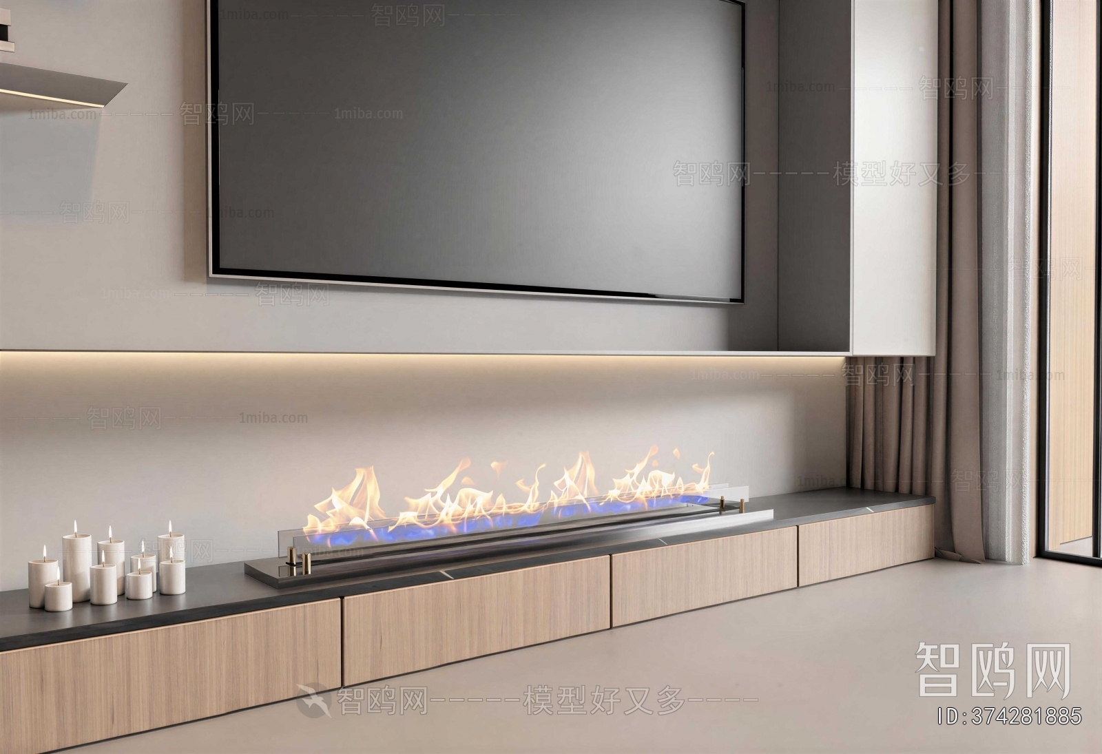 Modern Electronic Fireplace