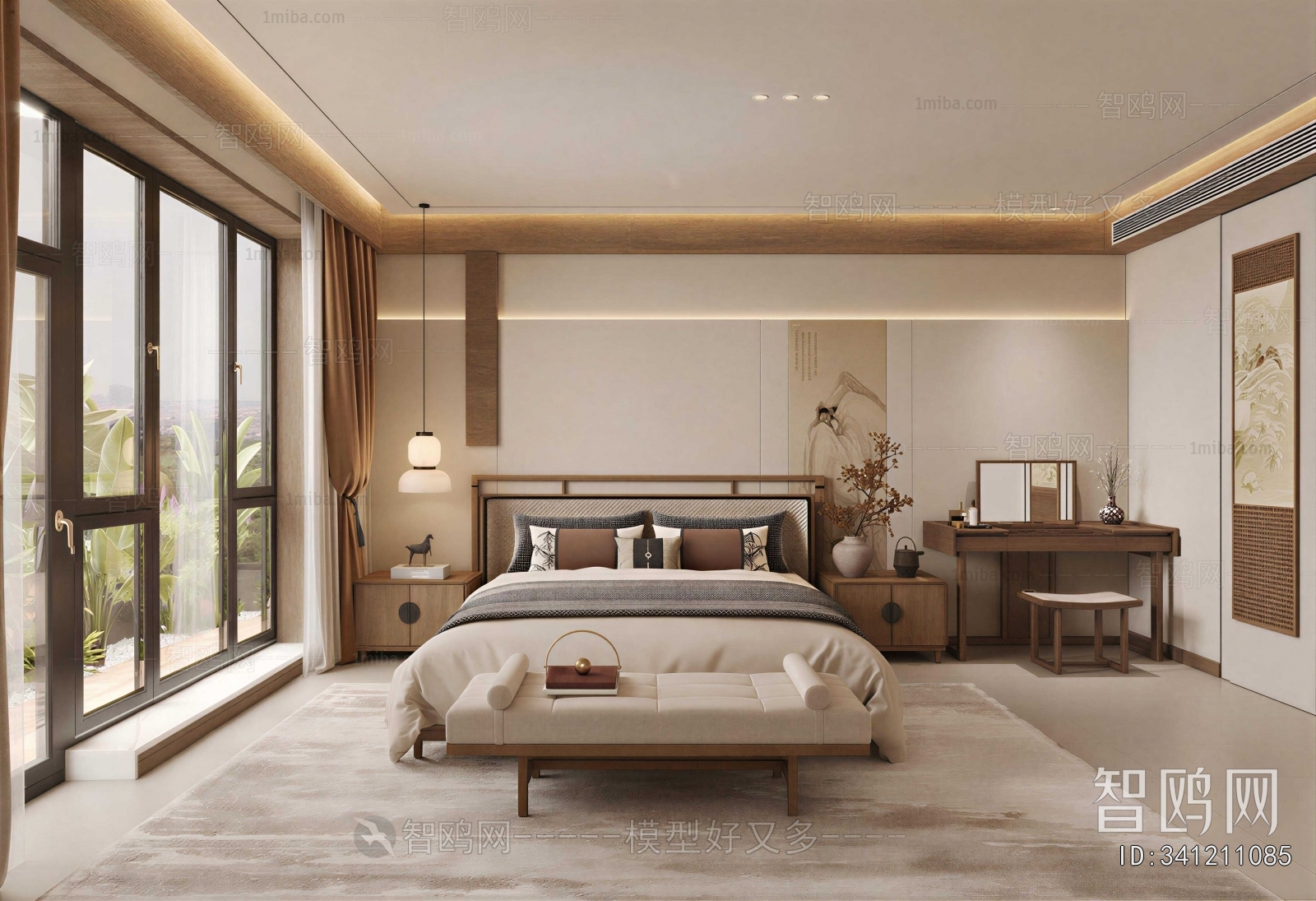 New Chinese Style Bedroom