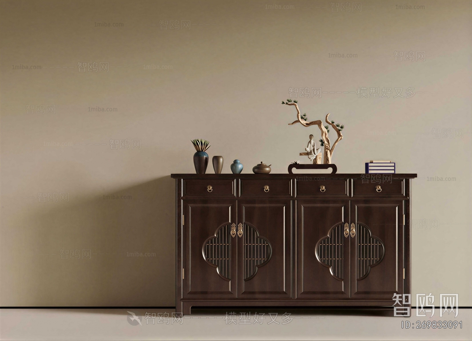 New Chinese Style Decorative Cabinet