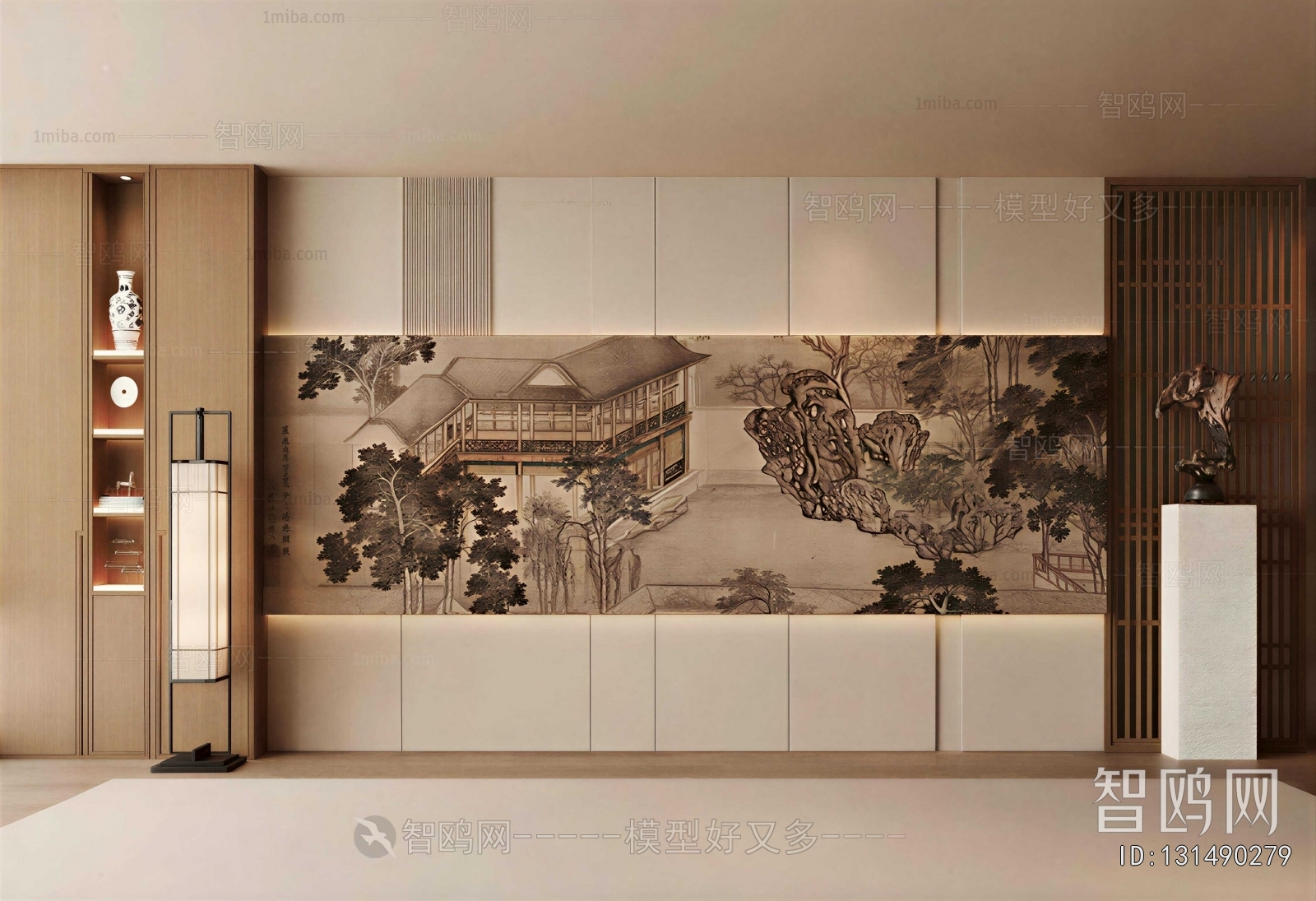New Chinese Style TV Wall