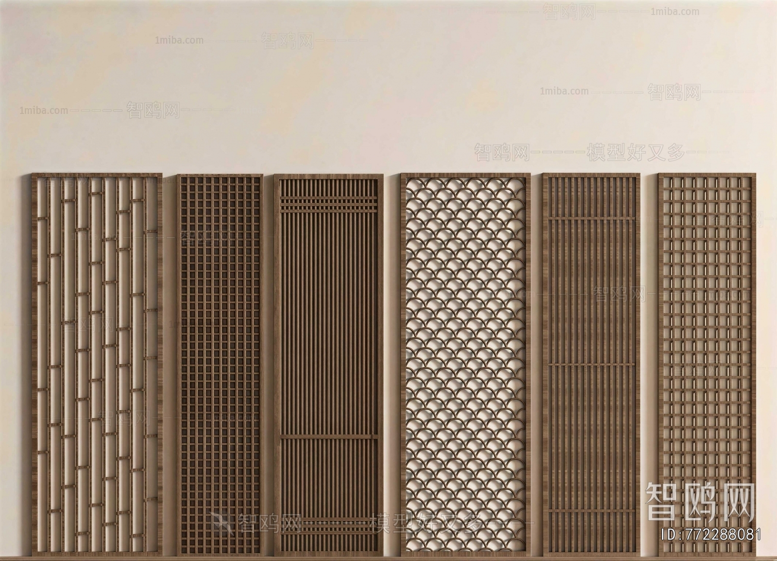 New Chinese Style Wooden Screen Partition