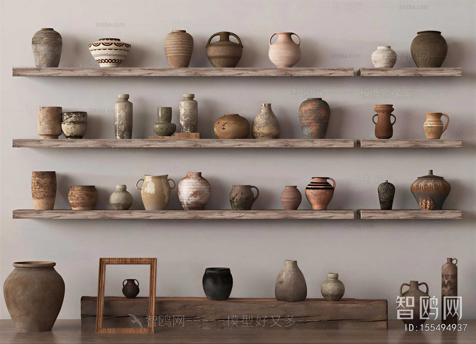 Wabi-sabi Style Clay Pot