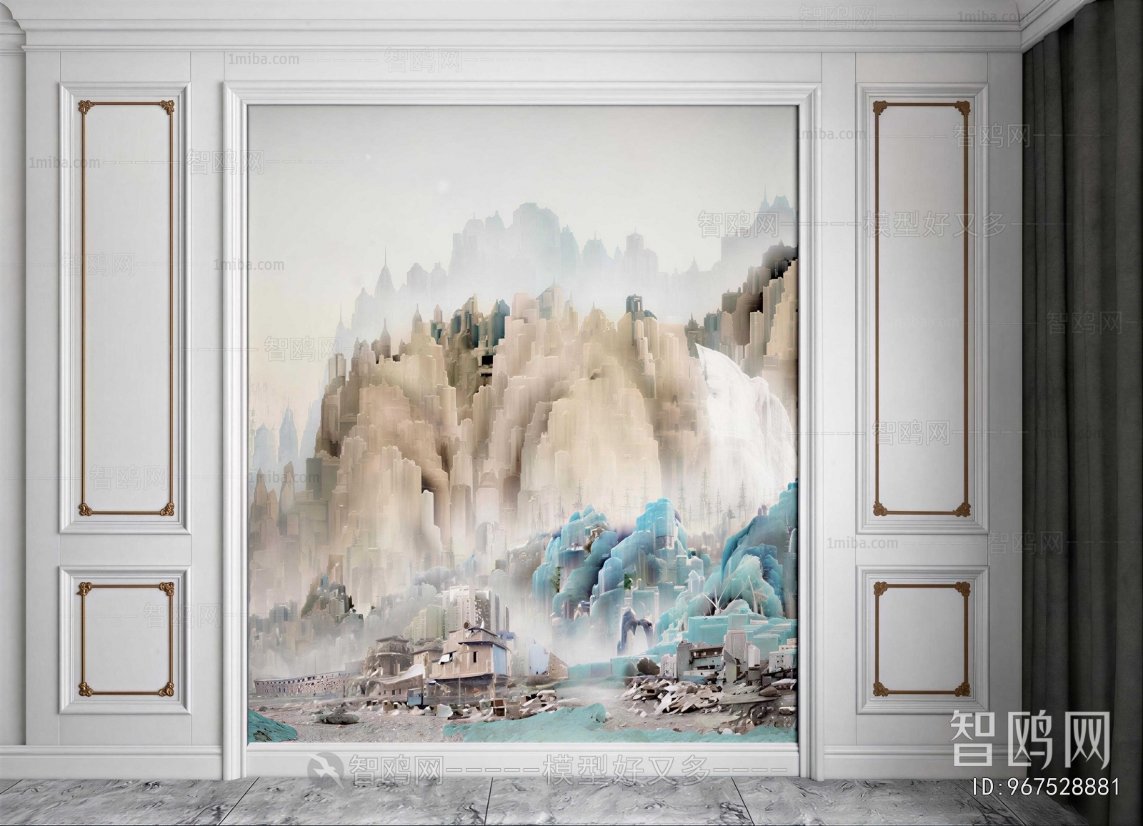 New Chinese Style TV Wall