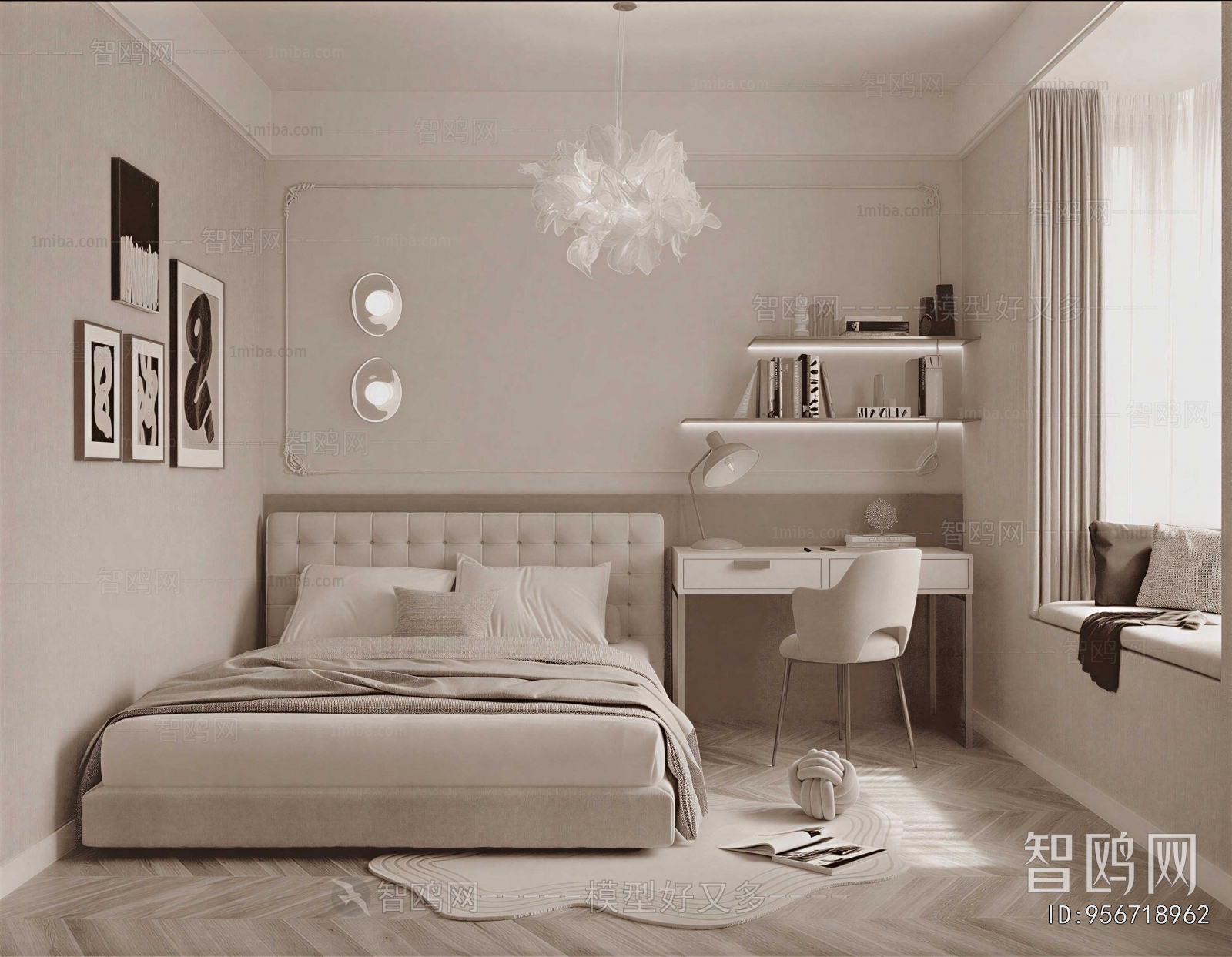 Wabi-sabi Style Bedroom