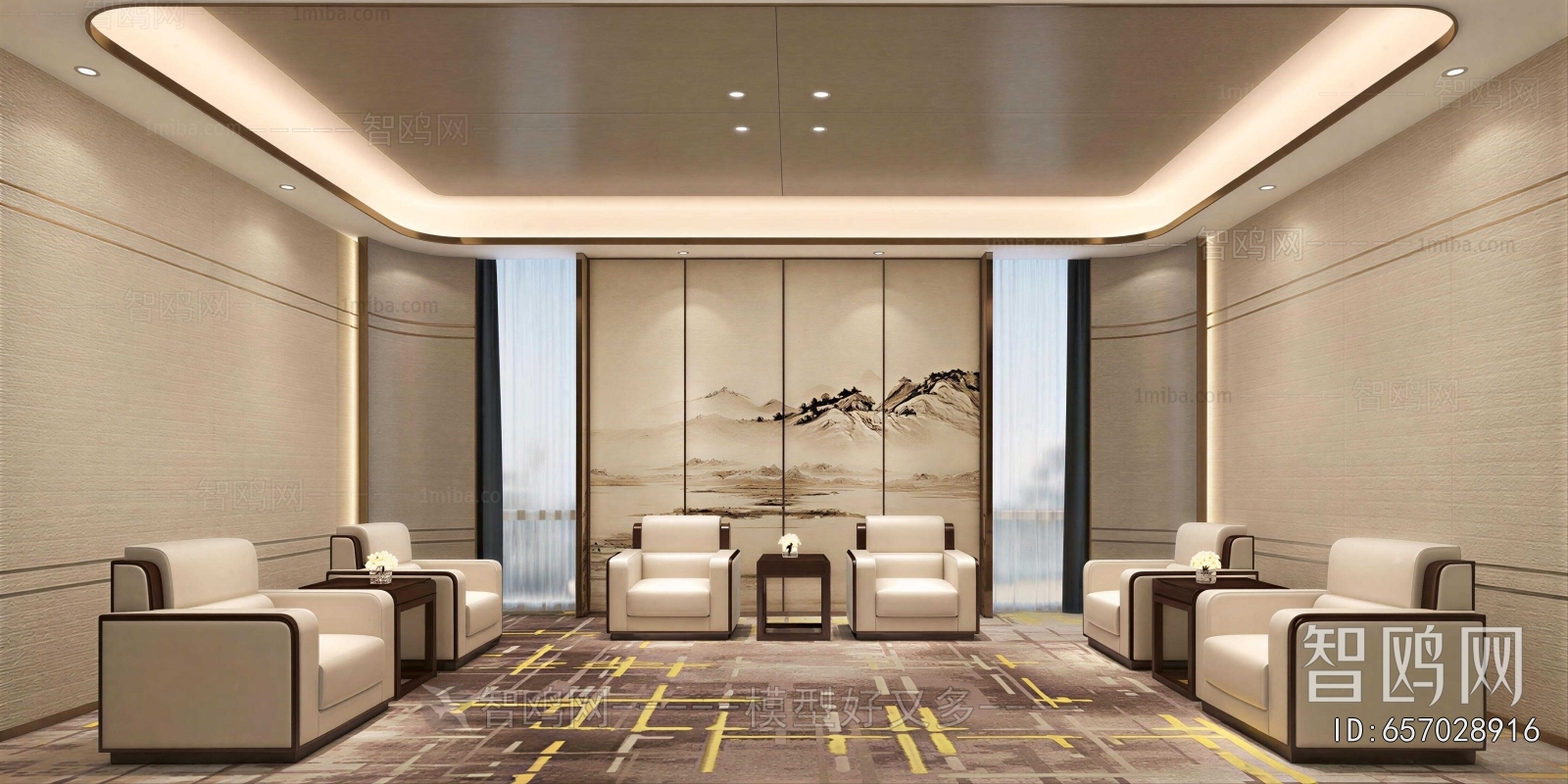New Chinese Style Reception Room