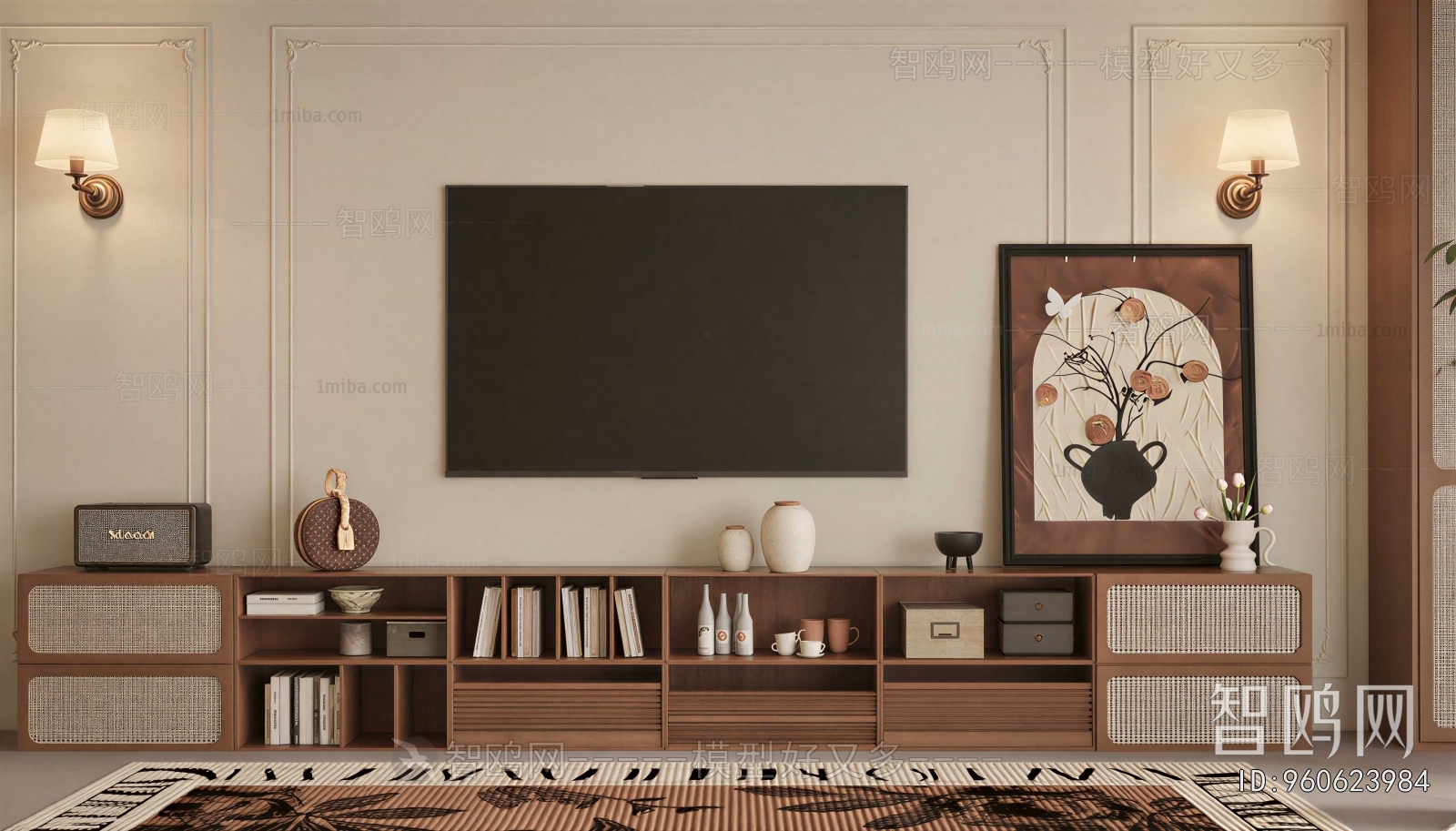 Wabi-sabi Style TV Cabinet