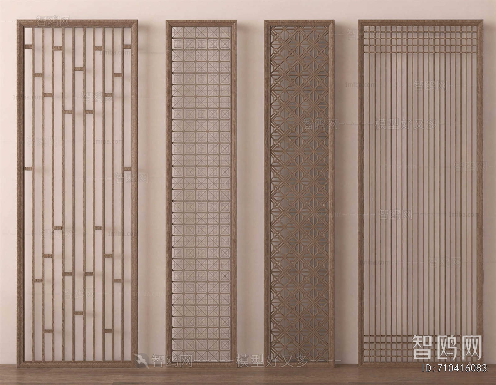 New Chinese Style Wooden Screen Partition