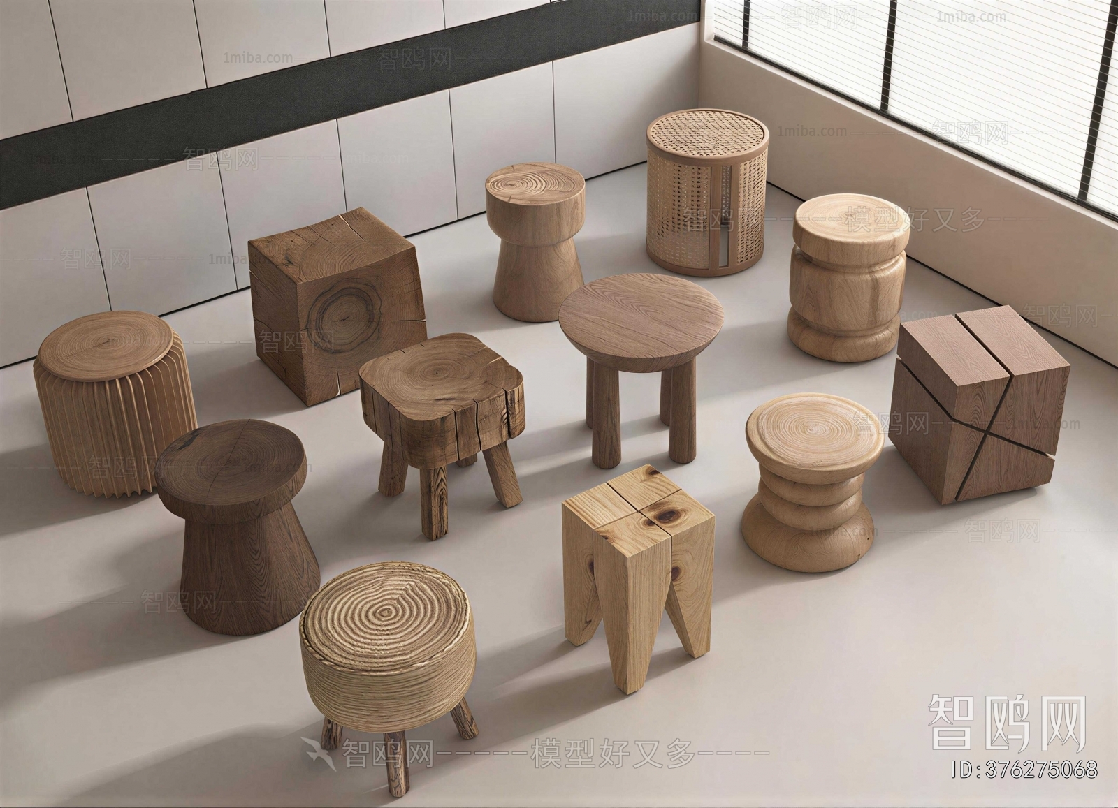 Wabi-sabi Style Stool