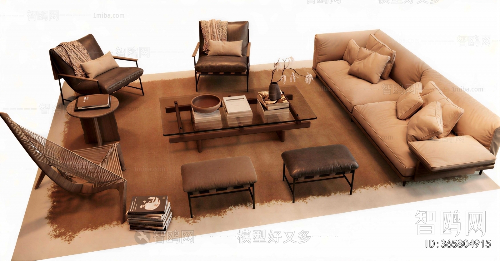 Wabi-sabi Style Sofa Combination