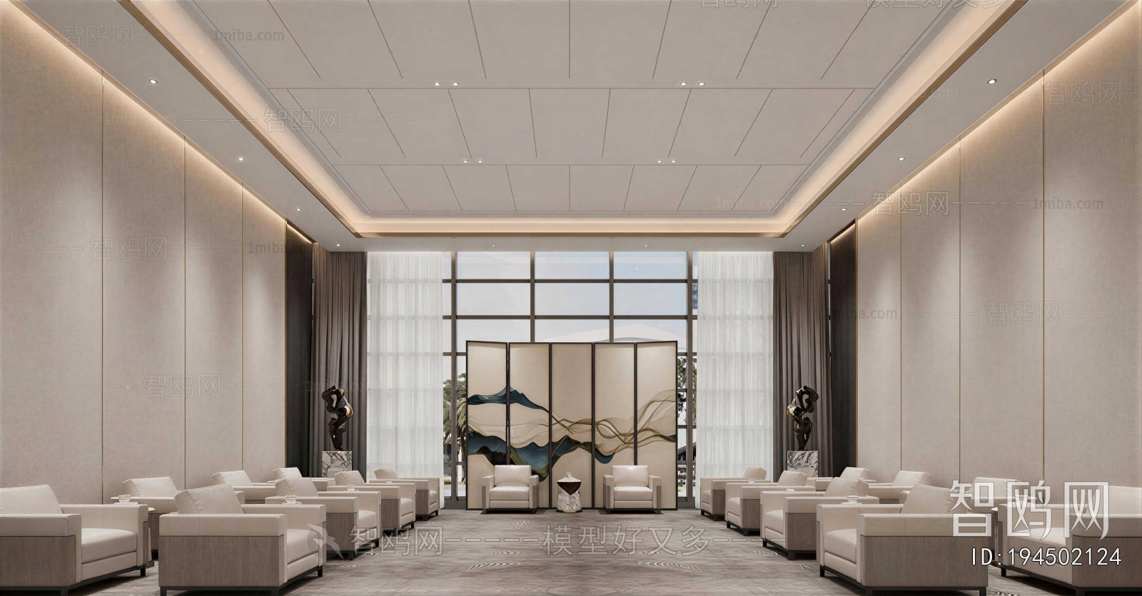New Chinese Style Reception Room