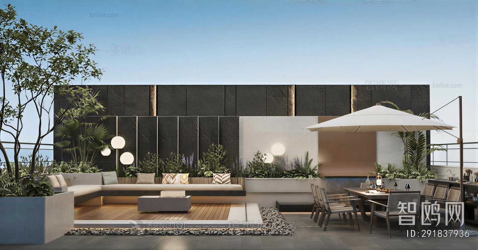 Modern Courtyard/landscape