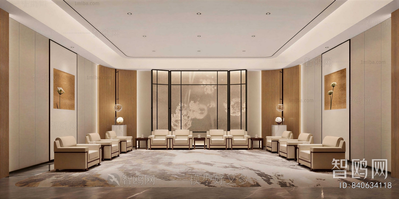 New Chinese Style Reception Room