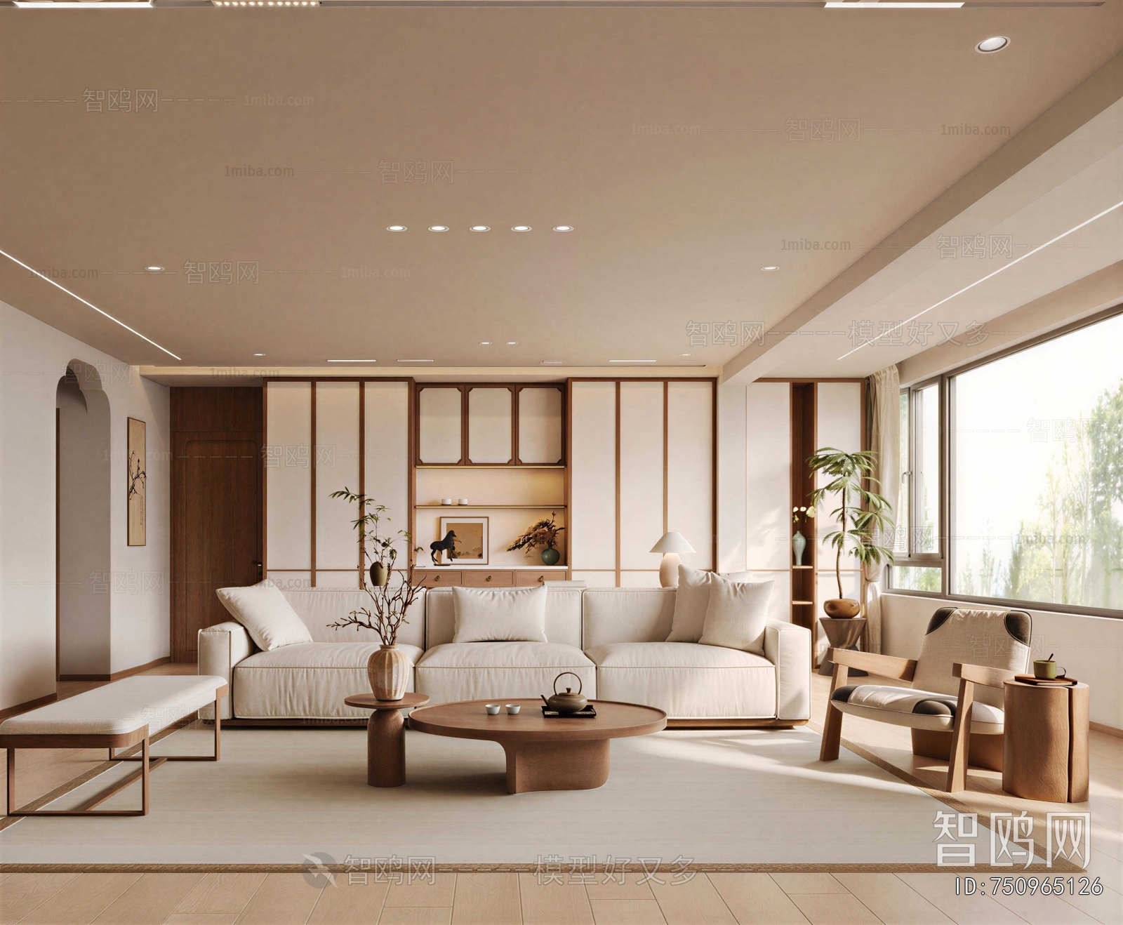 New Chinese Style A Living Room
