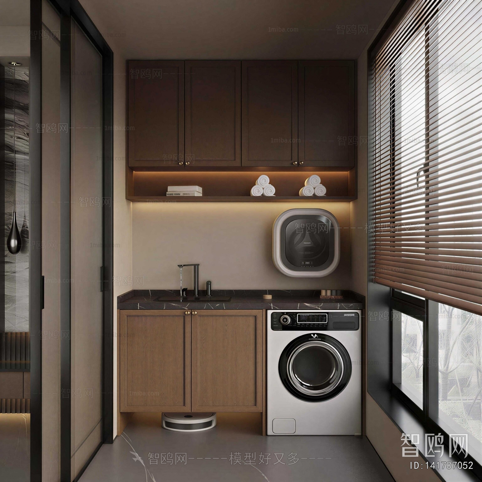 Modern Balcony Laundry Room