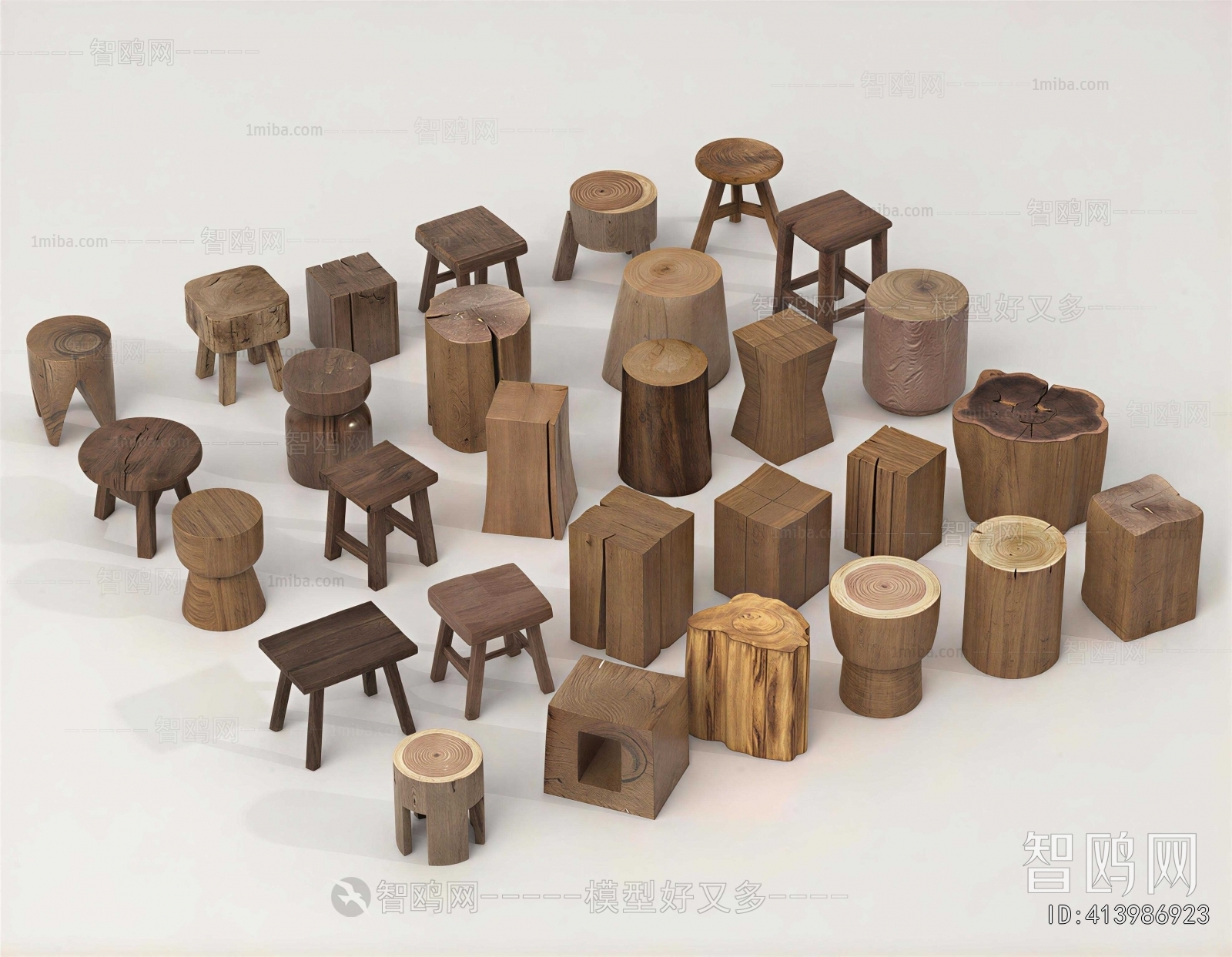 Wabi-sabi Style Stool